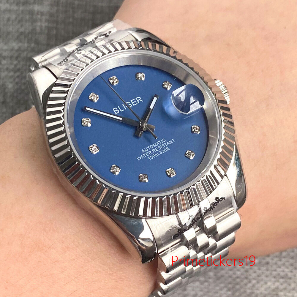 BLIGER White/Black/Blue/Green Jewel Dial PT5000 NH35 36/39mm Automatic Men Watch