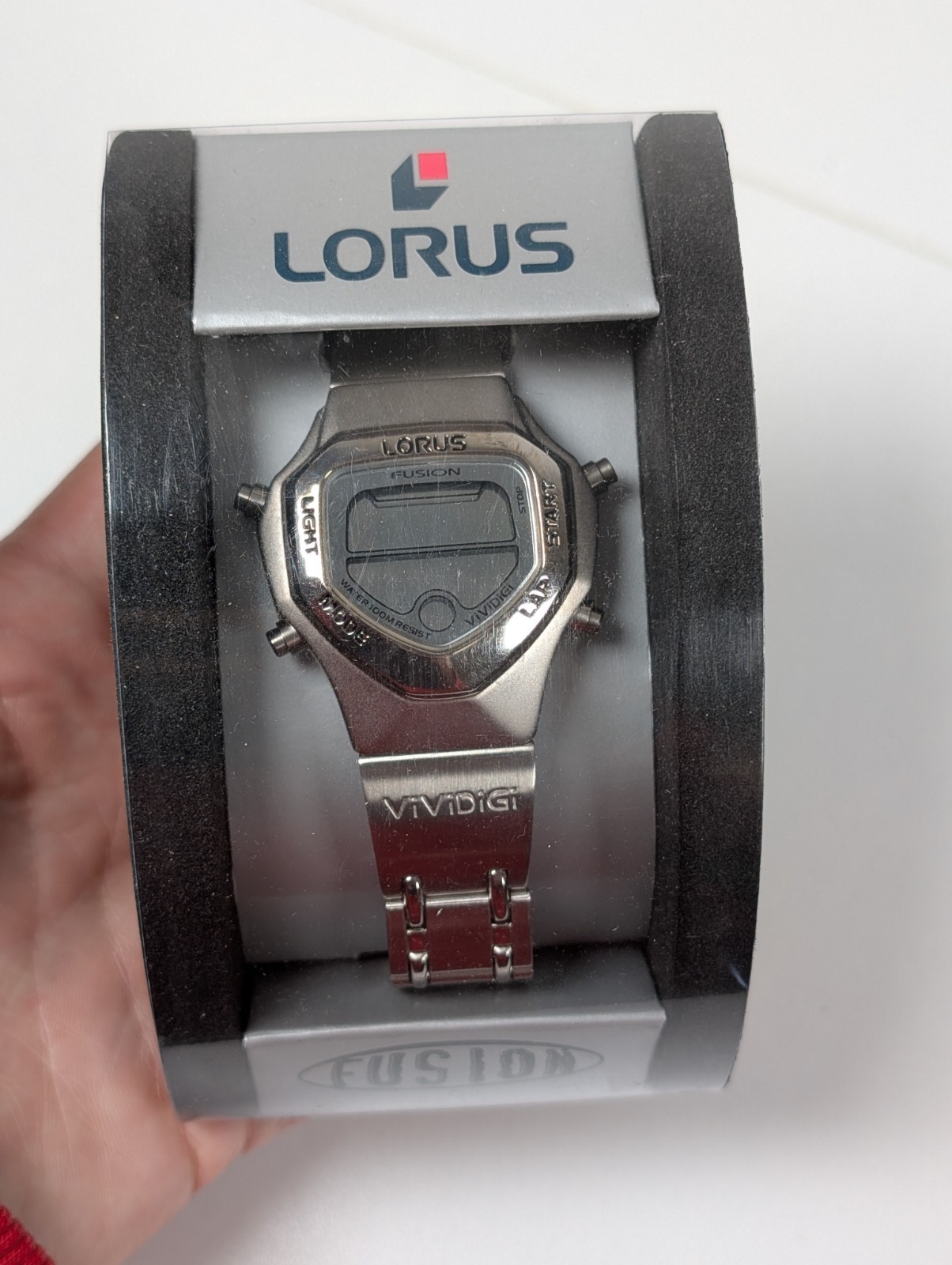 UNTESTED Vtg Lorus Fusion Vividigi Watch Digital W100-4A00 Rare Y2K NOS