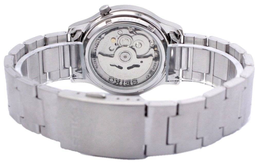 Seiko 5 Automatic Black Dial Silver Band SNK SNK809K1 30M Mens Watch 37 mm Steel