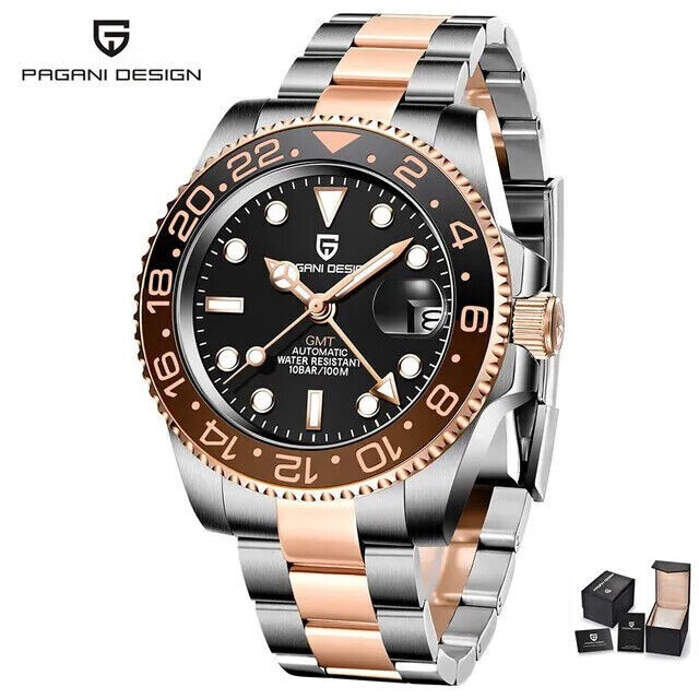 Pagani Design PD-1662 Men’s Automatic ROSE GOLD Watch 100M WATERPROOF
