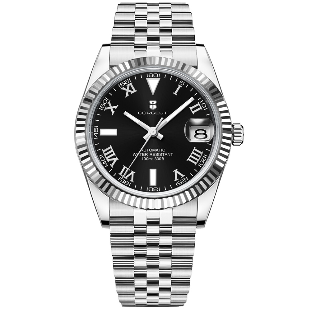 36mm/39mm Corgeut sapphire glass black gray white blue nh35 automatic mens watch