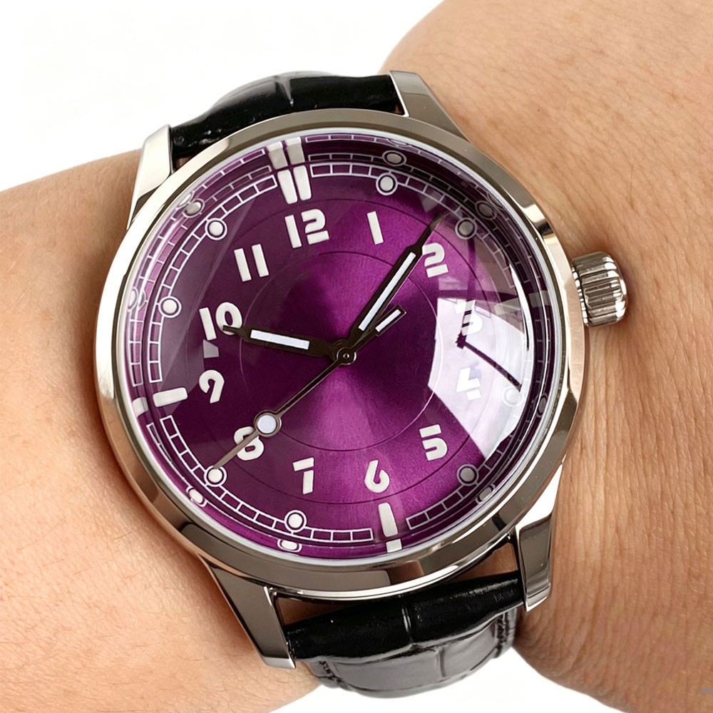 Tandorio 40mm NH35 2824 Automatic 200M Dive Watch Men Sunburst Blue Purple Dial