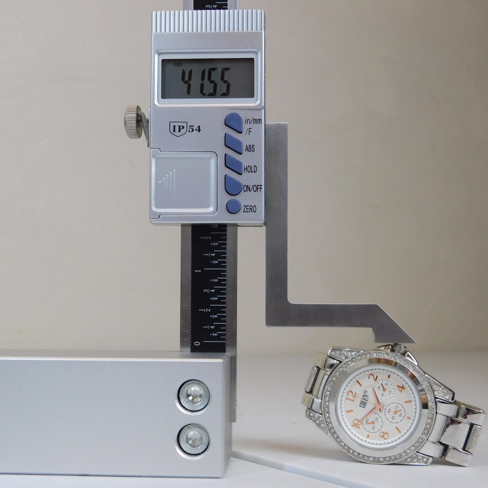 GRUEN II GRT582 Silver Tone Quartz Analog Women’s Watch Sz. 7″ New Battery
