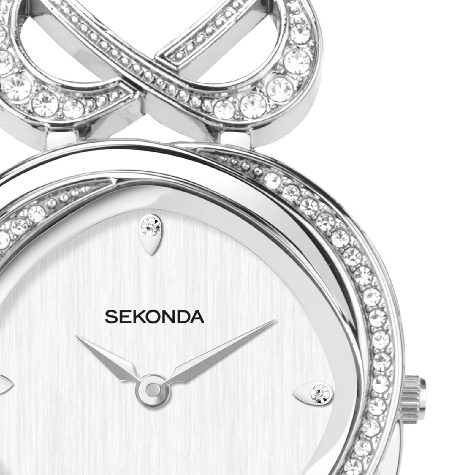 Sekonda 29mm Ladies Sparkle Hidden Hearts Silver Watch Model 40507