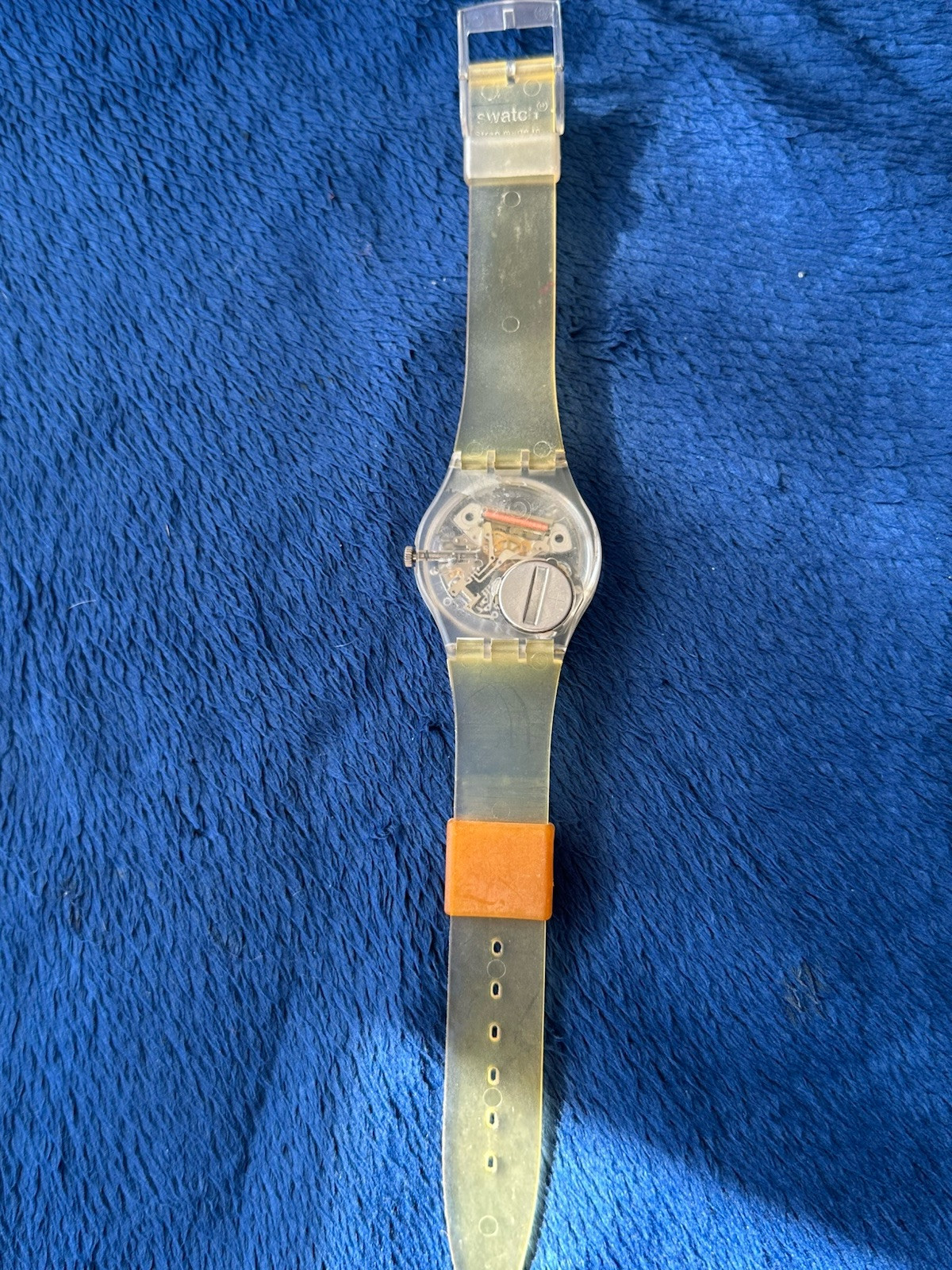 Swatch Watch Men’s Clear Jelly 1996 Watch, 8.5in Long