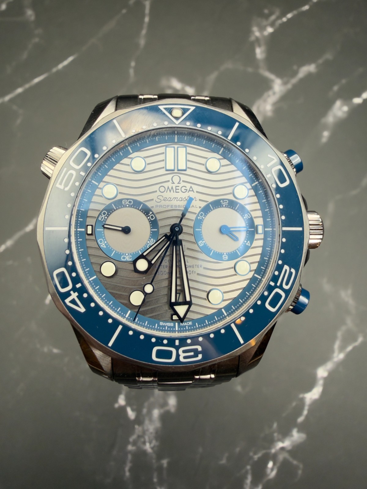 OMEGA Seamaster Diver 300M Chronograph Grey Dial 210.30.44.51.06.001 FULL SET