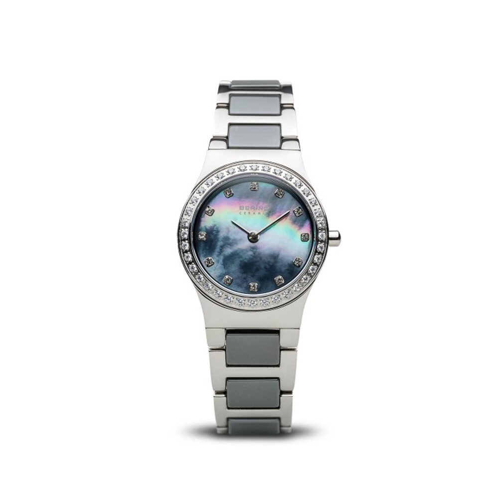 Bering Time Ceramic Silver Steel Case with Grey Dial Women’s Watch. 32426-789