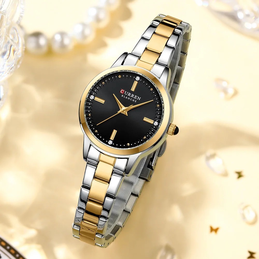 CURREN Women’s Watches Fashion Original Quartz Wrist Watch for Ladies Roman Dial