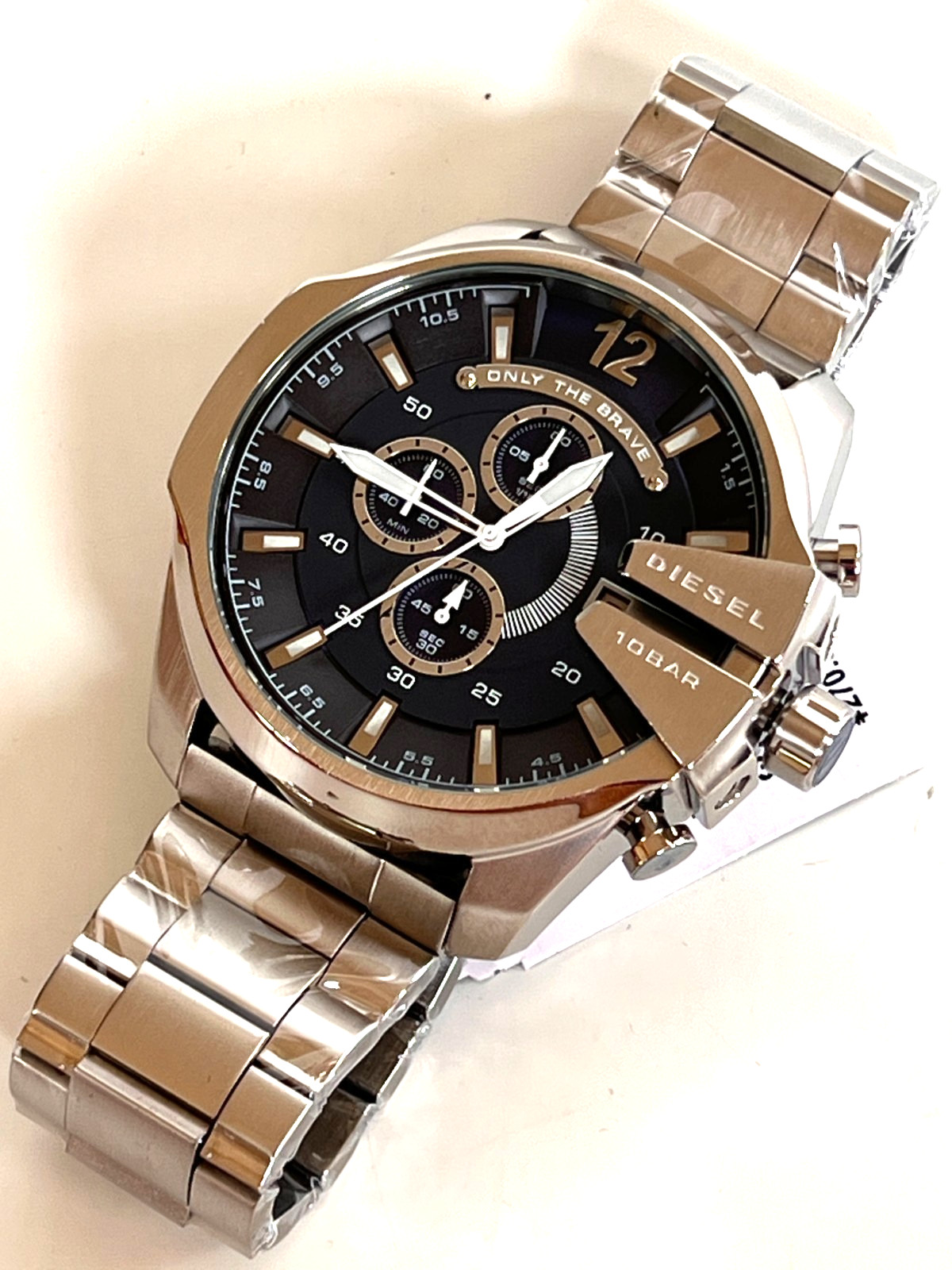 Diesel DZ4417 Mega Chief Chronograph 51mm Men’s S/Steel Watch BNWT Gift Box $270
