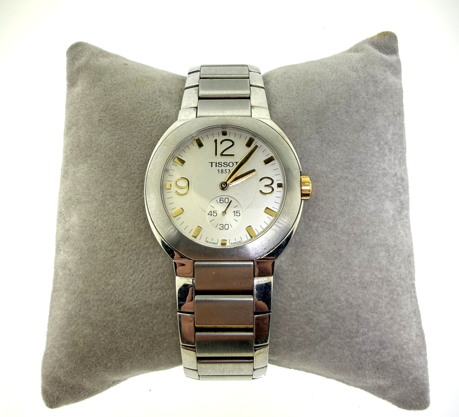 Tissot 1853 Mens Two Tone Stainless Quartz Watch G470/570 Swiss Small Seconds