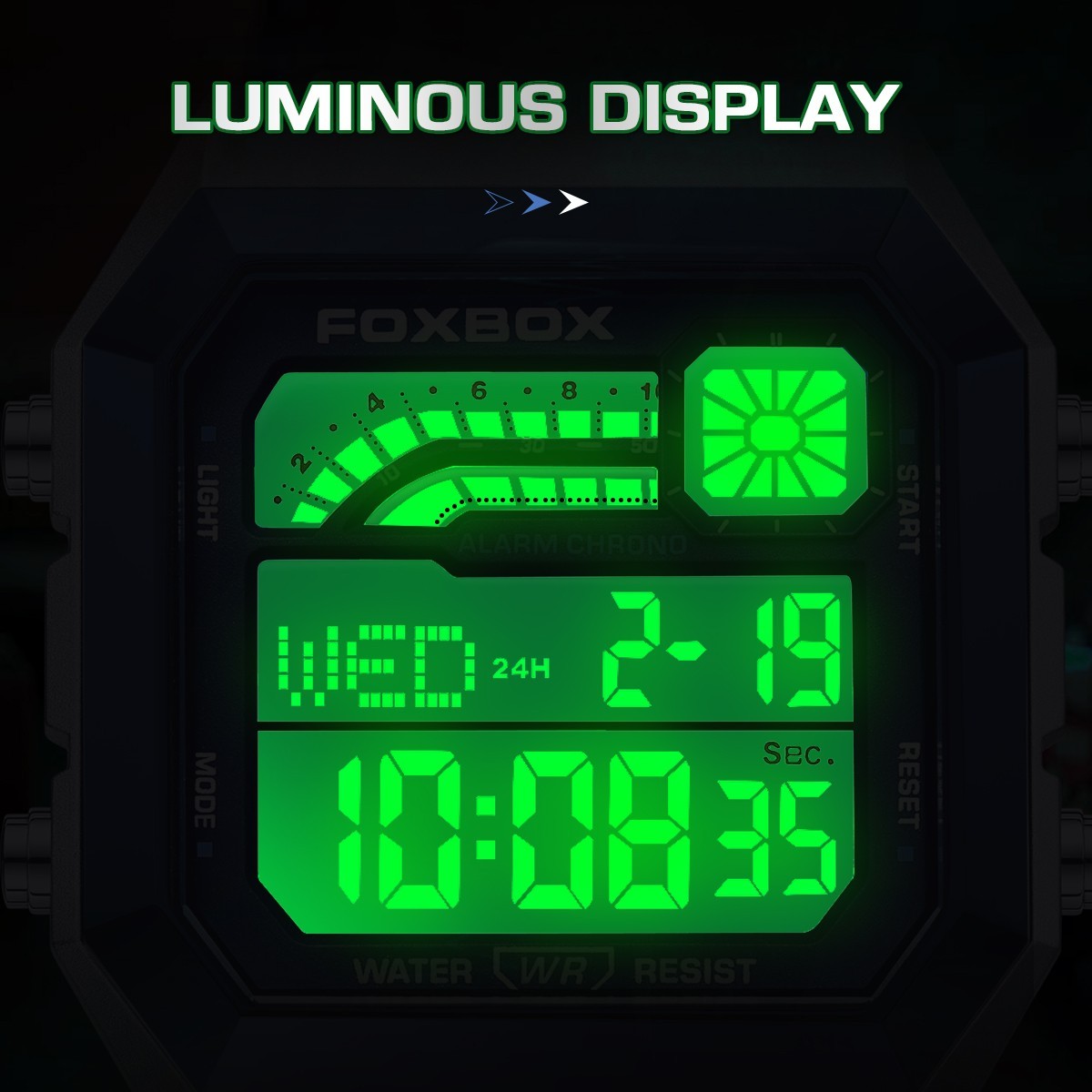 Luxury Men’s Watch Quartz Digital Luminous Date Waterproof Male Wristwatch Boxed