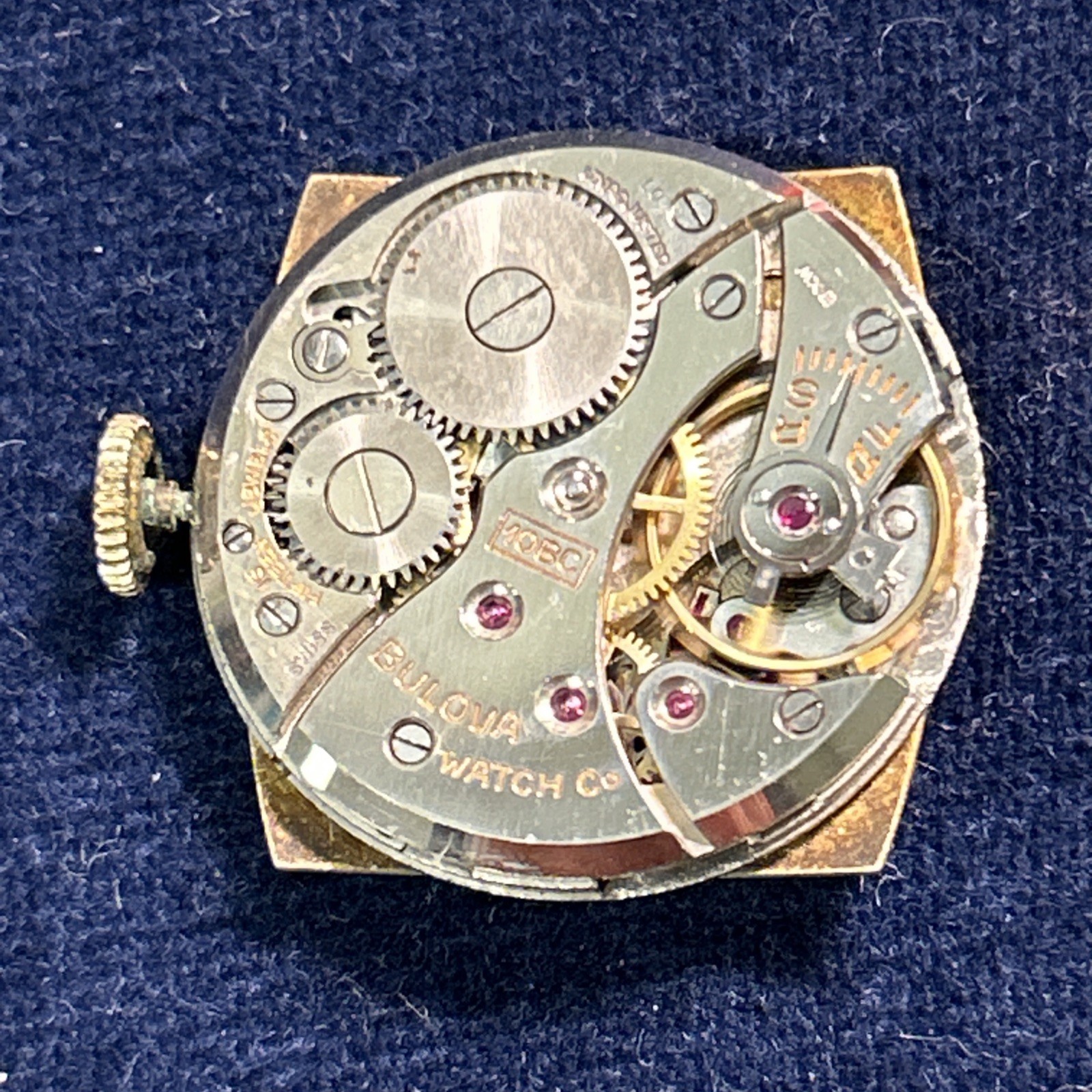 Bulova 10bc Wristwatch Gold Filled Case 15 Jewels Runs