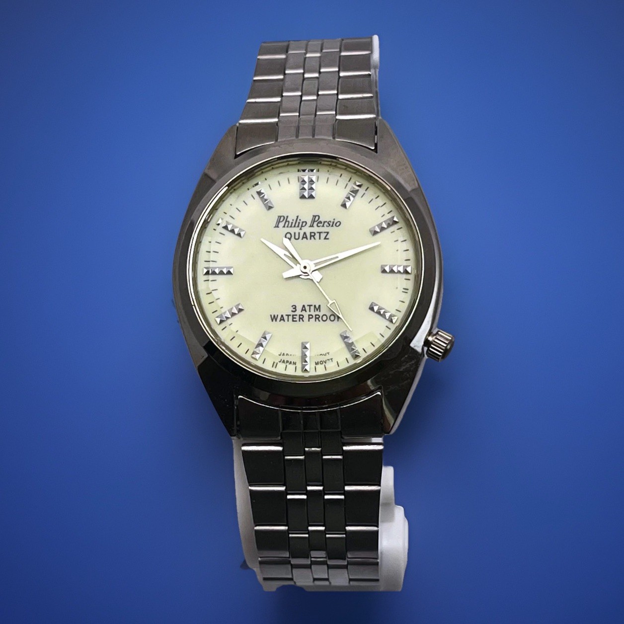 PHILIP PERSIO B3AAB0034 GLOWS IN THE DARK DIAL SCREW BACK CASE 30M UNISEX WATCH