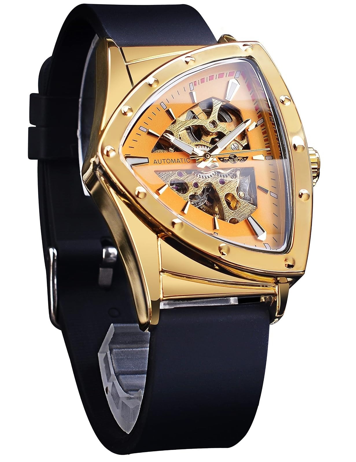FORSINING Automatic Mechanical Skeleton Watch for Men – Luminous Dial