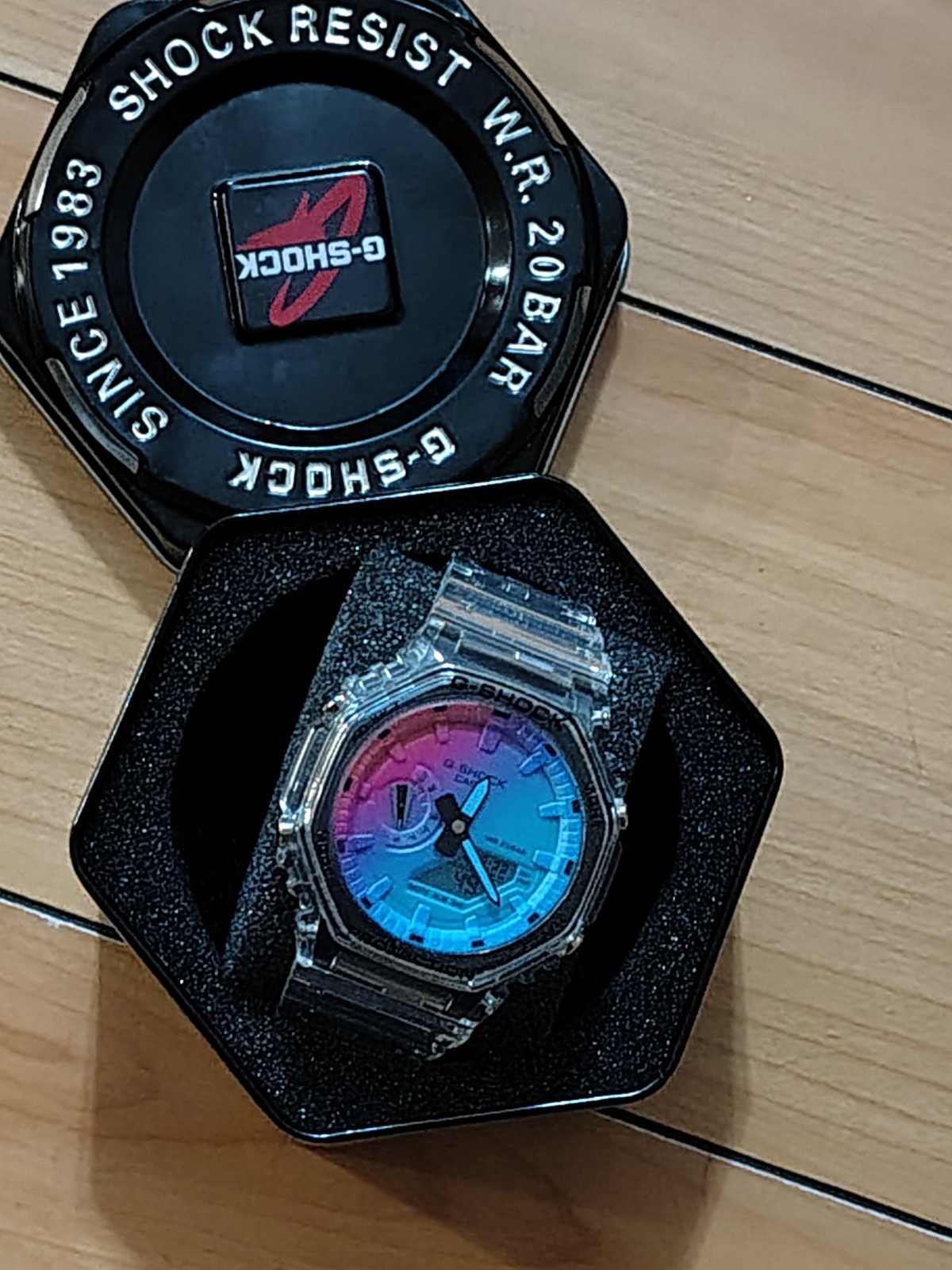 Casio G-SHOCK Analog-Digital Clear Resin Watch 200m Shock Resistant