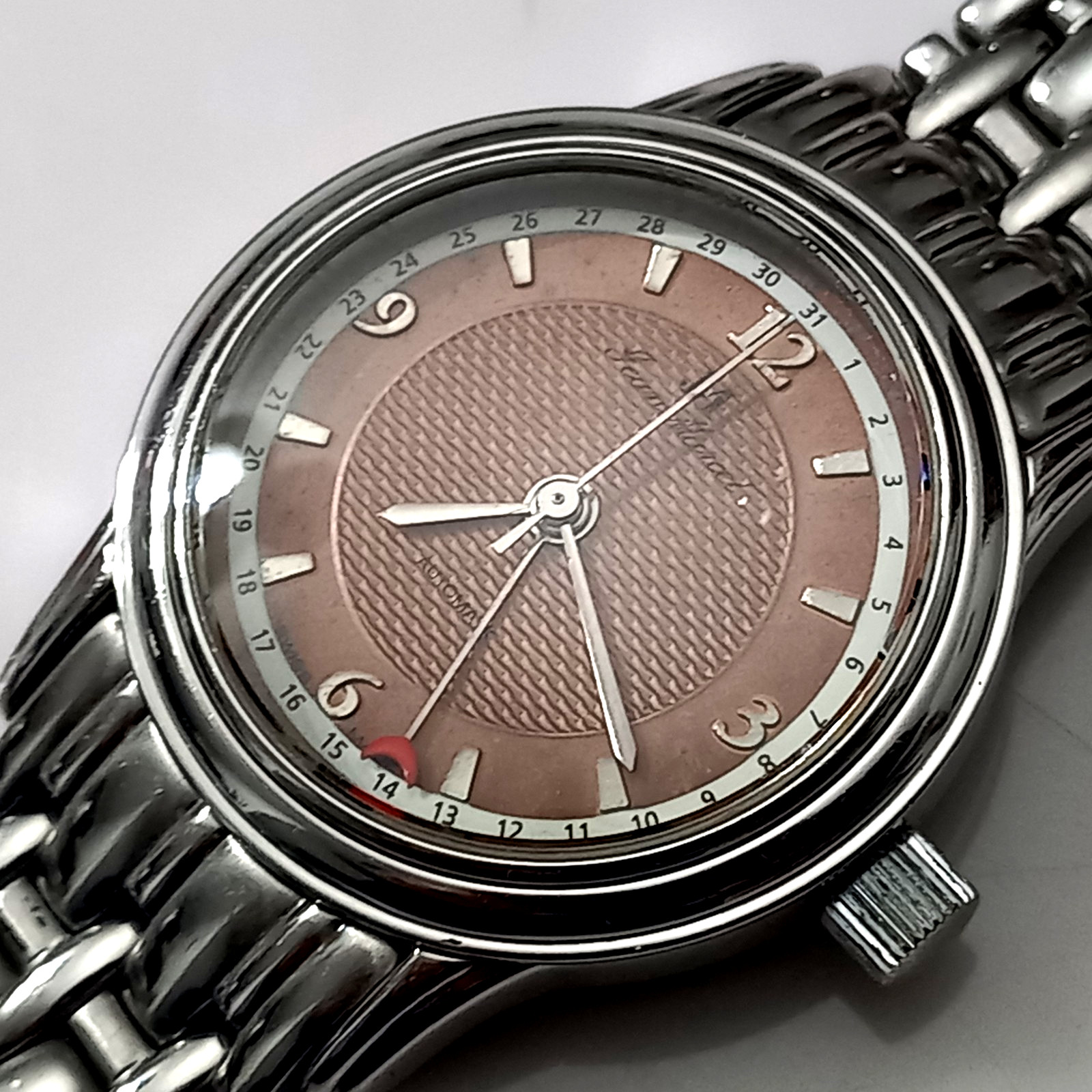 Stunning JEAN MARCEL Pointer Date Automatic Ref: 160.150 All S.Steel 34MM Watch
