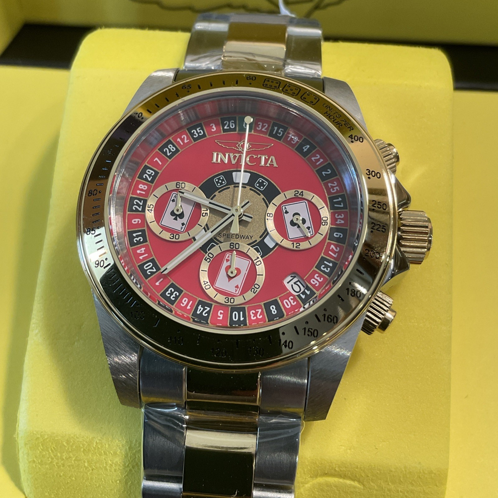 Invicta Speedway Monte Carlo Limited Edition Men’s 40mm Red Chrono Watch 50495
