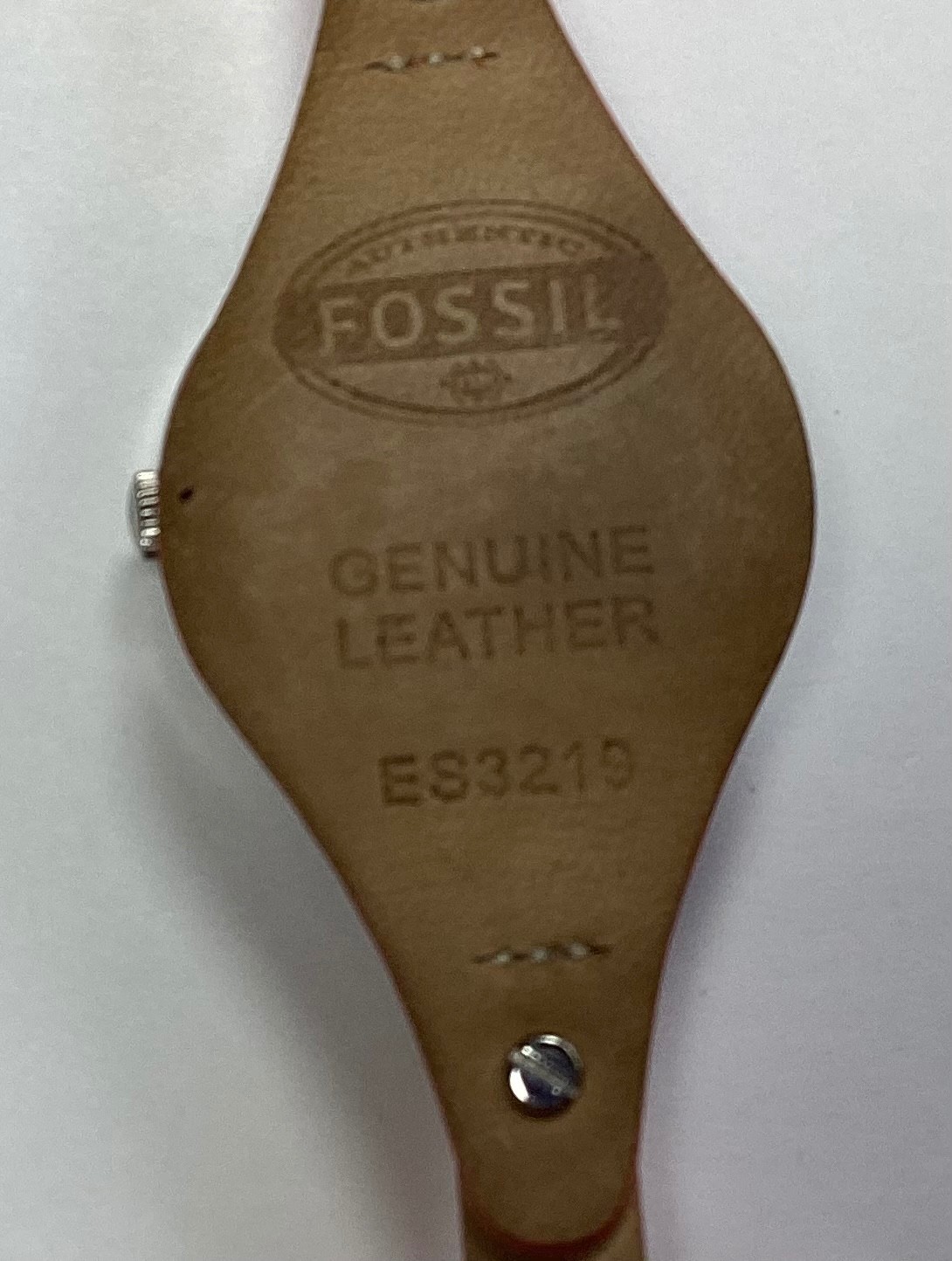 Fossil Georgia Womens Watch ES3219 Silver Orange Leather Equestrian New Battery