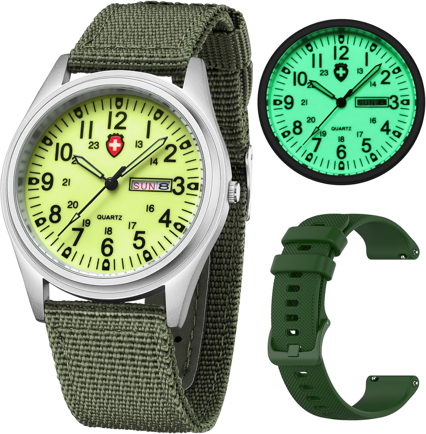 Unisex Military Watches Sport Textile Nylon Strap Stylish Men Watch Luminous Fas