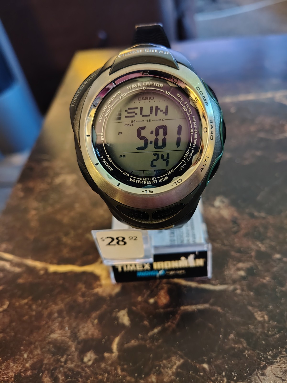 Rare Japan Y Casio Solar Pathfinder Paw-1200 Ref#3043 Watch