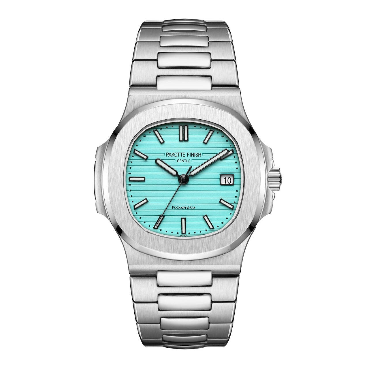 PAKOTTE FINISH do-shimasu? model Silver×FO Blue Quartz Watch VJ42 Sapphire glass