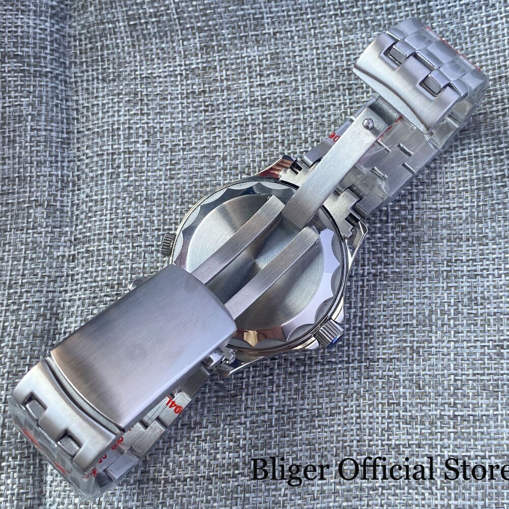 Luxury BLIGER 41mm Mechancial Men Watch Sapphire NH35 PT5000 Movement Blue Green