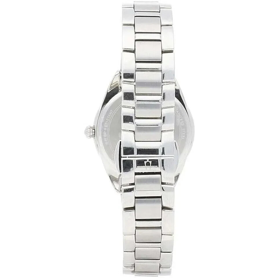 New Bulova Blue Dial Sapphire Crystal Stainless Women’s Diamond Watch $700 W29