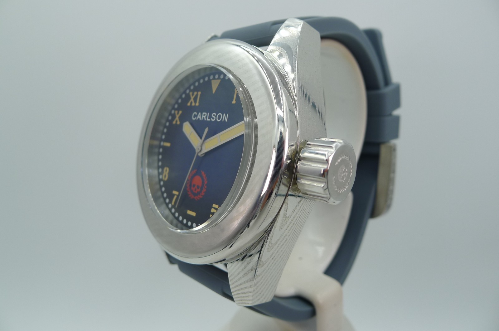 CARLSON RONIN 500M DAMASCUS STEEL DIVER SWISS ETA 2824 47MM VDB KAVENTSMANN NEW