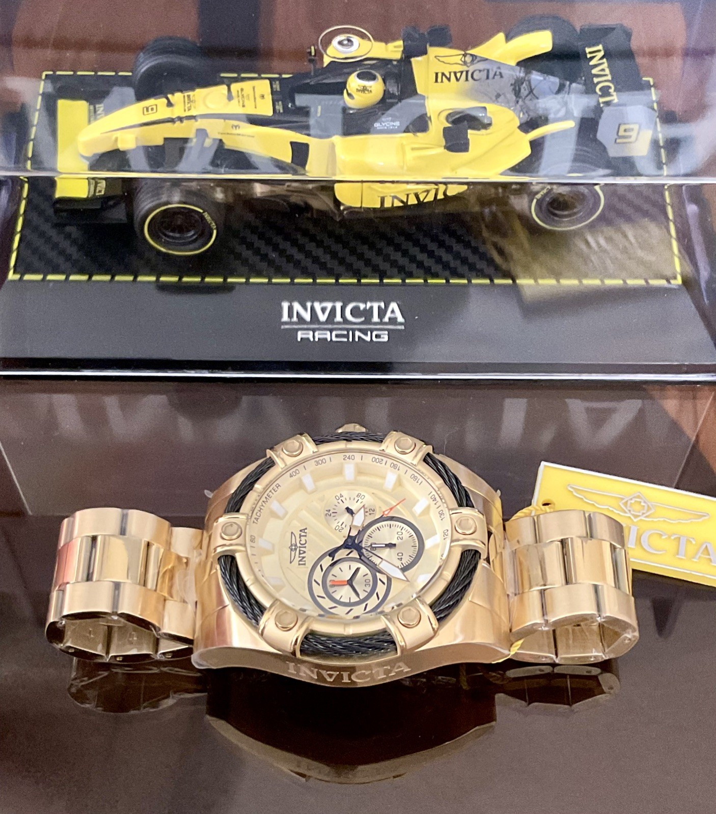 Invicta Bolt Ace Men’s Watch – 52mm (PF9238) Gold (25515)