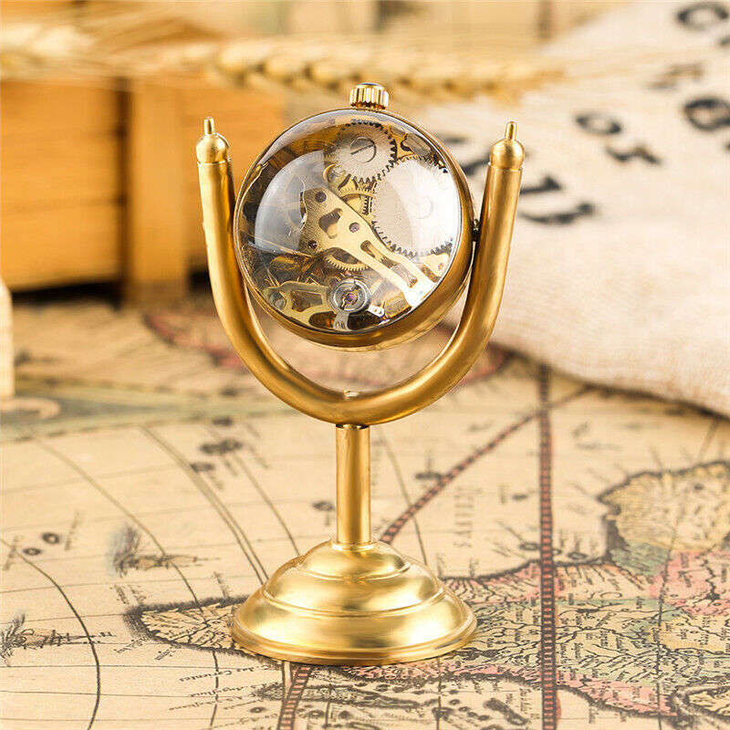 Antique Ancient Classic Round Desk Hand-winding Mechanical Watch Deco