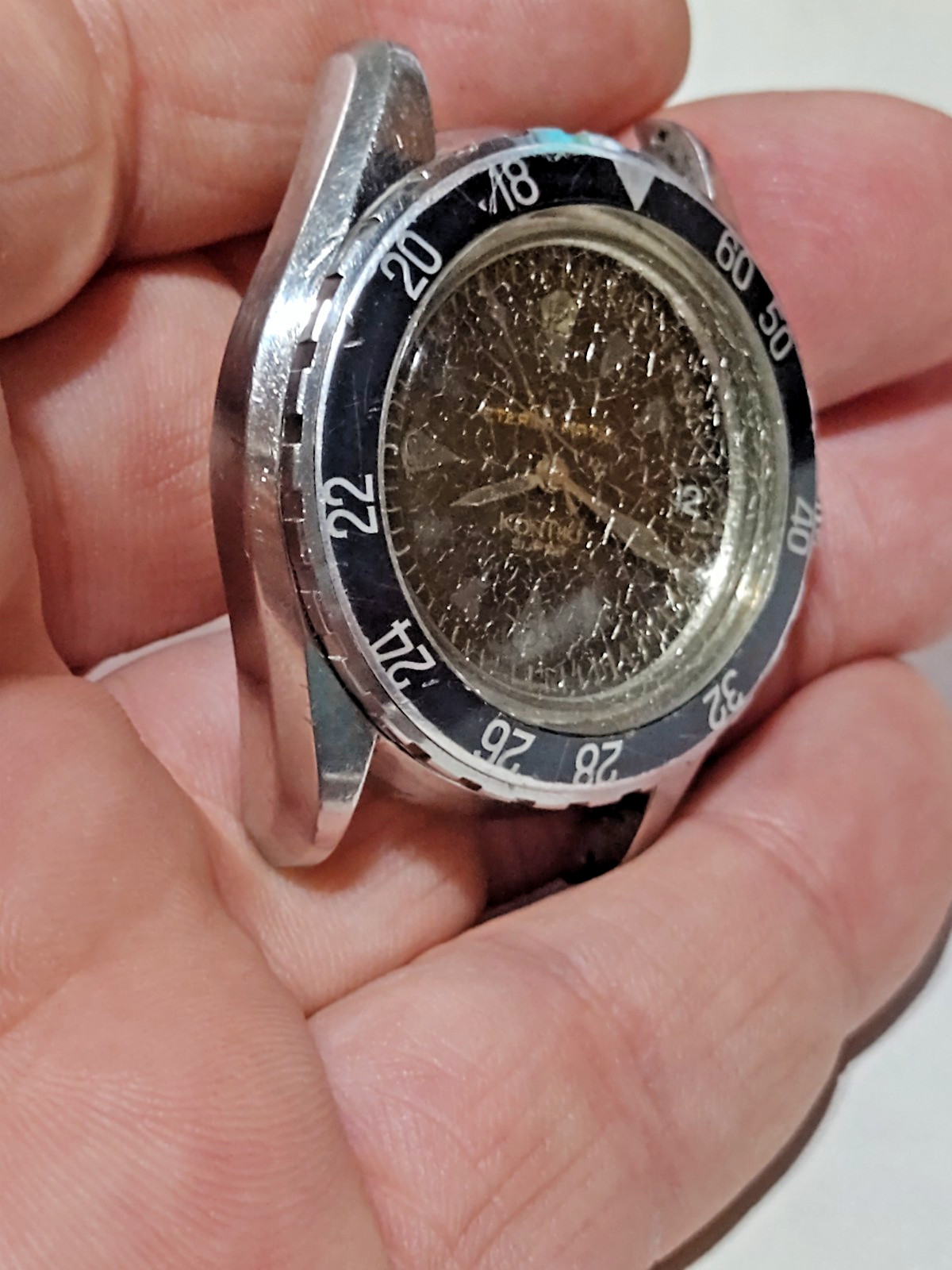 VINTAGE ETERNA MATIC KONTIKI SUPER TROPICAL ORIGINAL DIAL BEZEL 40MM CA 1960s