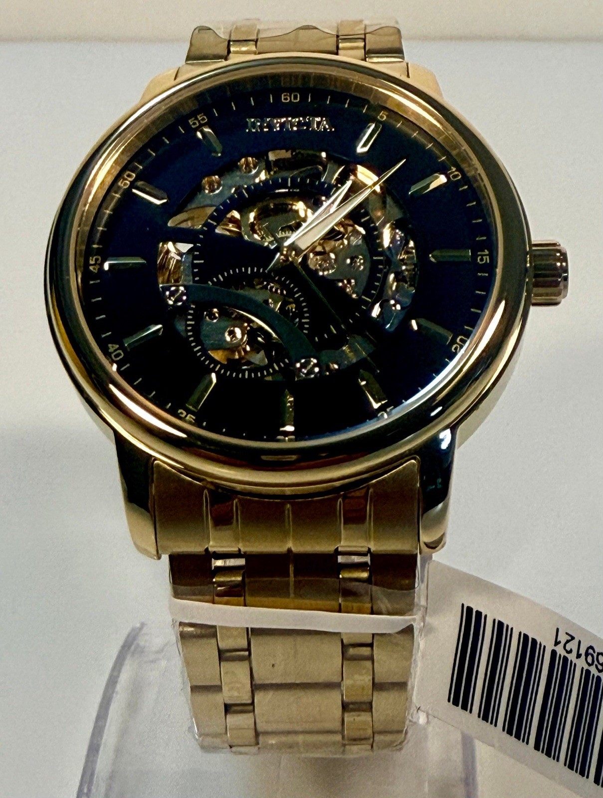 69121 Invicta Objet D Art Arcalis Automatic Men Gold Skeleton Dial Watch 42.5mm