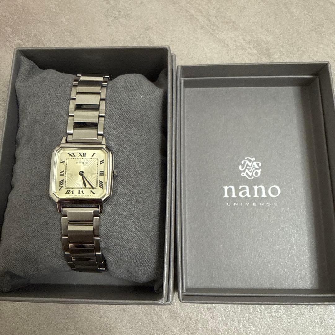 SEIKO Selection SSEH015 nano universe Limited Quartz Women Square Watch Japan