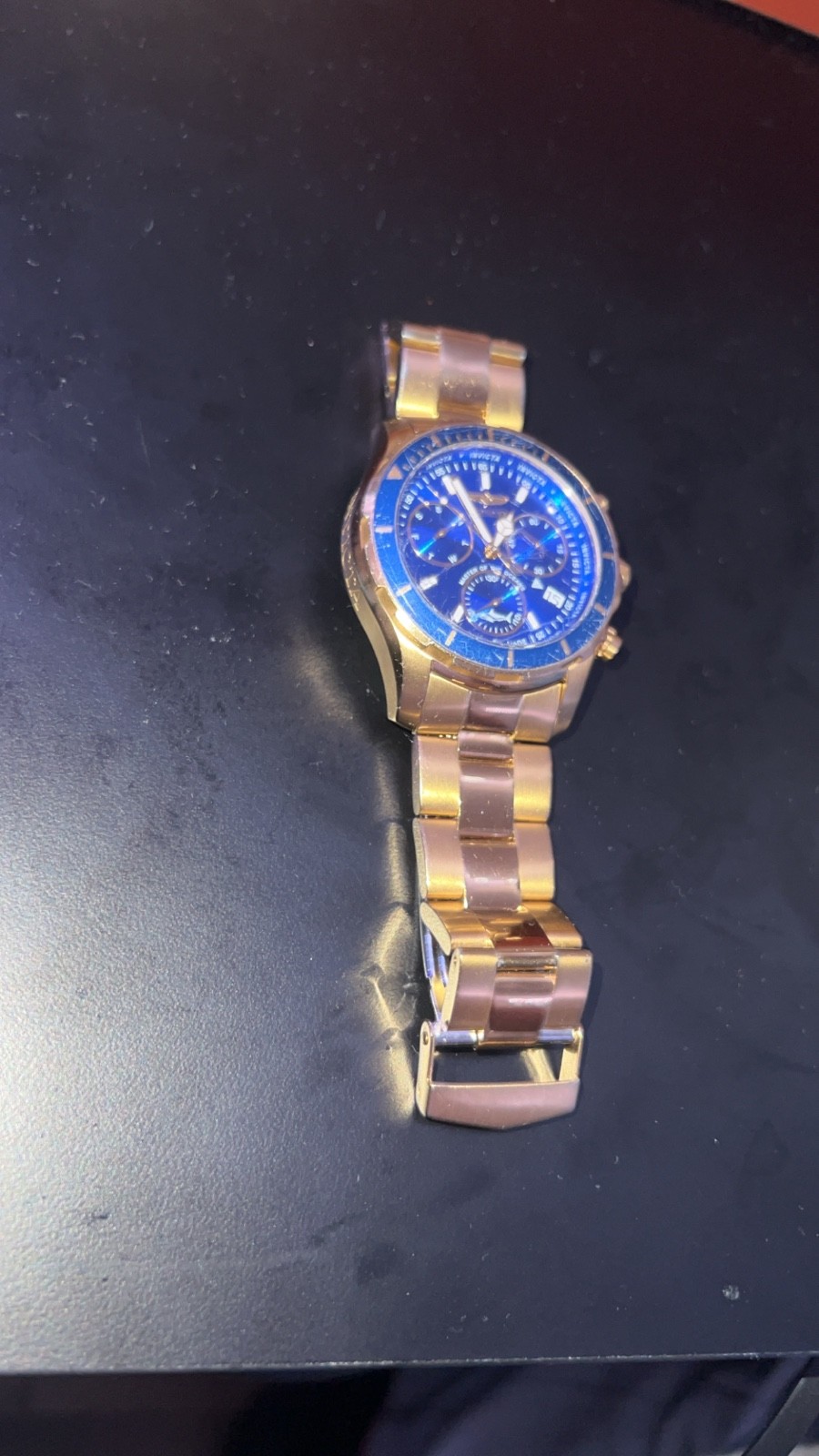 invicta mens watch gold very good condition
