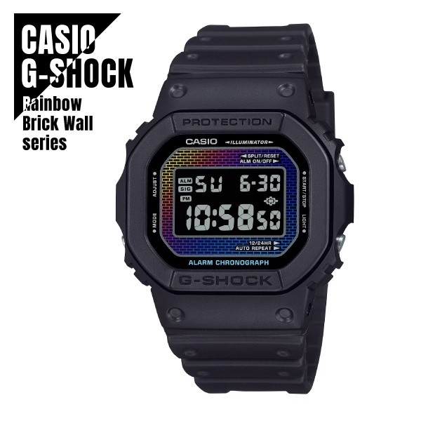 CASIO G SHOCK Rainbow Brick Wall Series DW 5600RW 1 Rainbow Brick Wall wristwatc