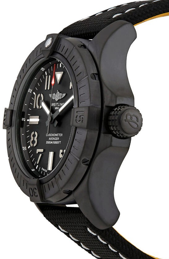 2026 Breitling Avenger Seawolf Black Dial Leather Strap 45mm Men’s Watch V17319