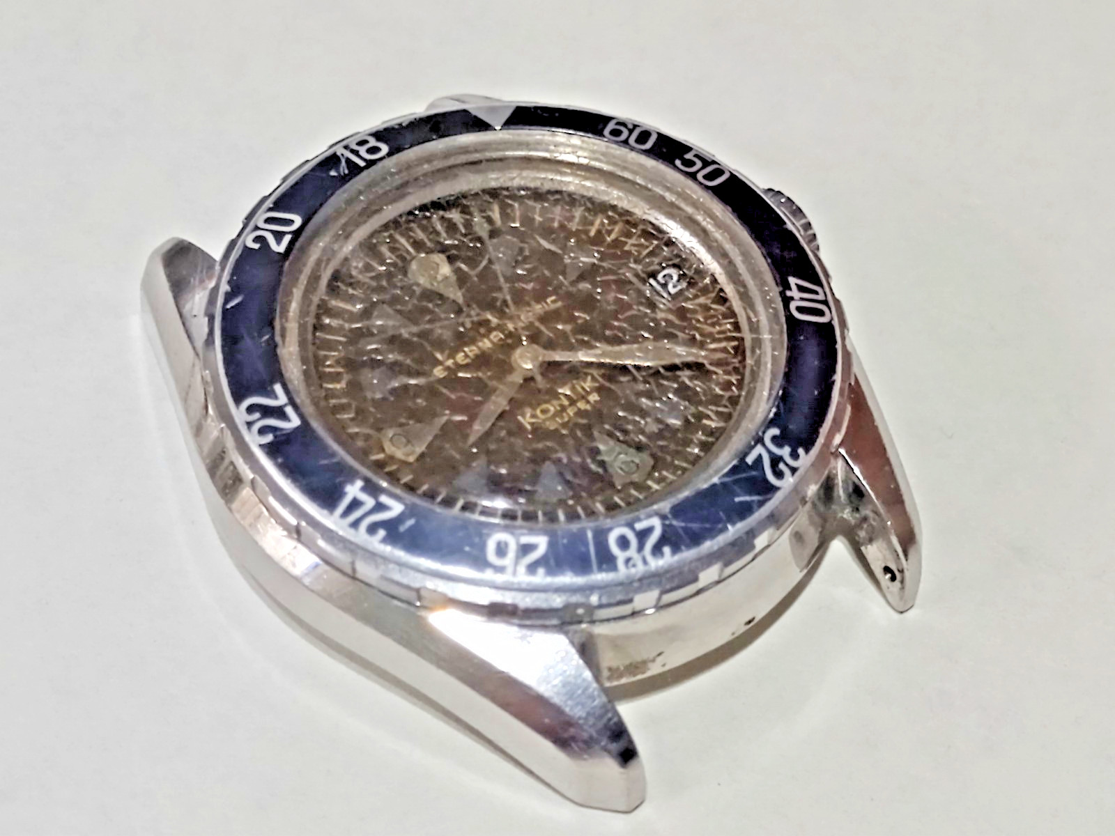 VINTAGE ETERNA MATIC KONTIKI SUPER TROPICAL ORIGINAL DIAL BEZEL 40MM CA 1960s