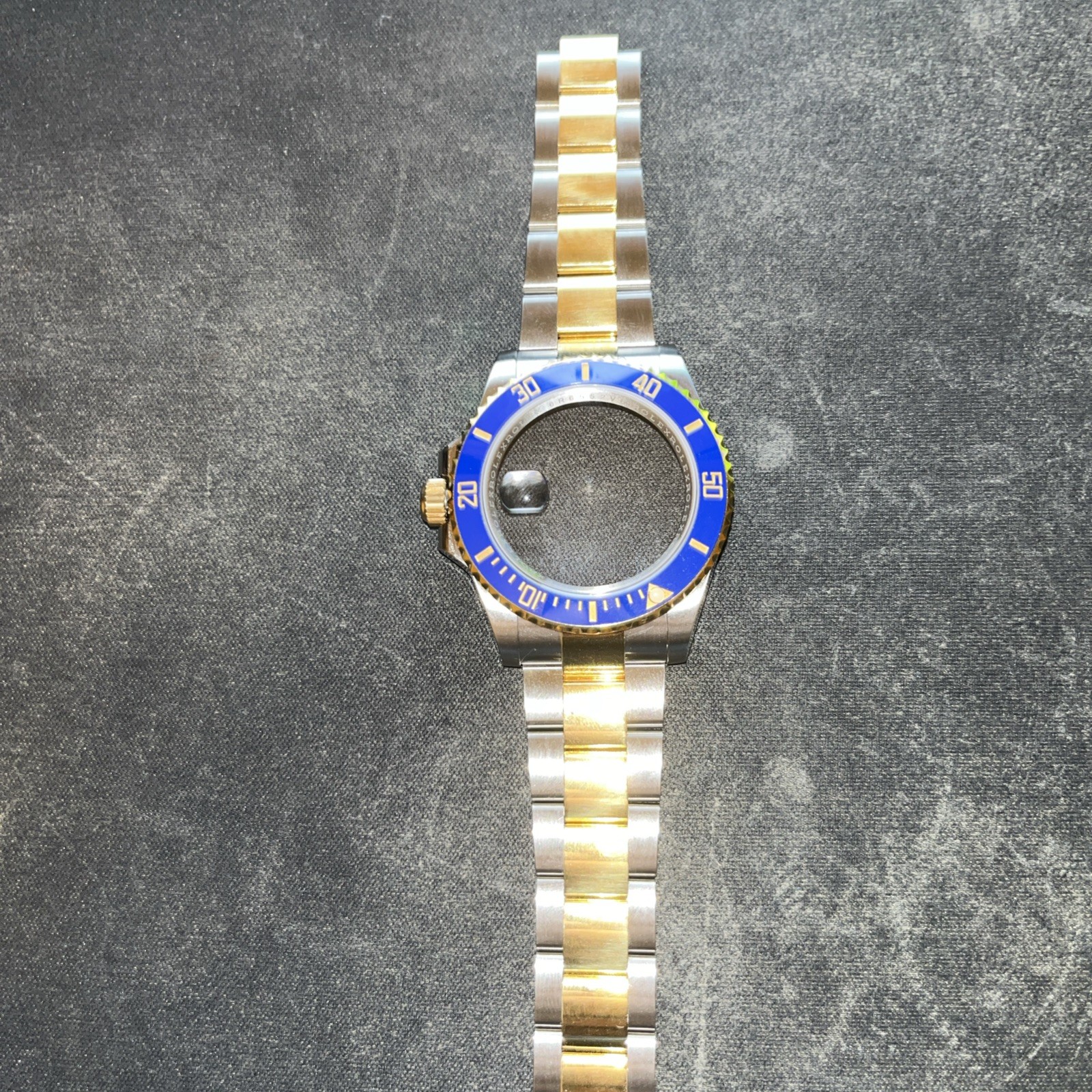 Top Quality Brushed PVD Gold Plated Stainless Two Tone Bracelet And Dial