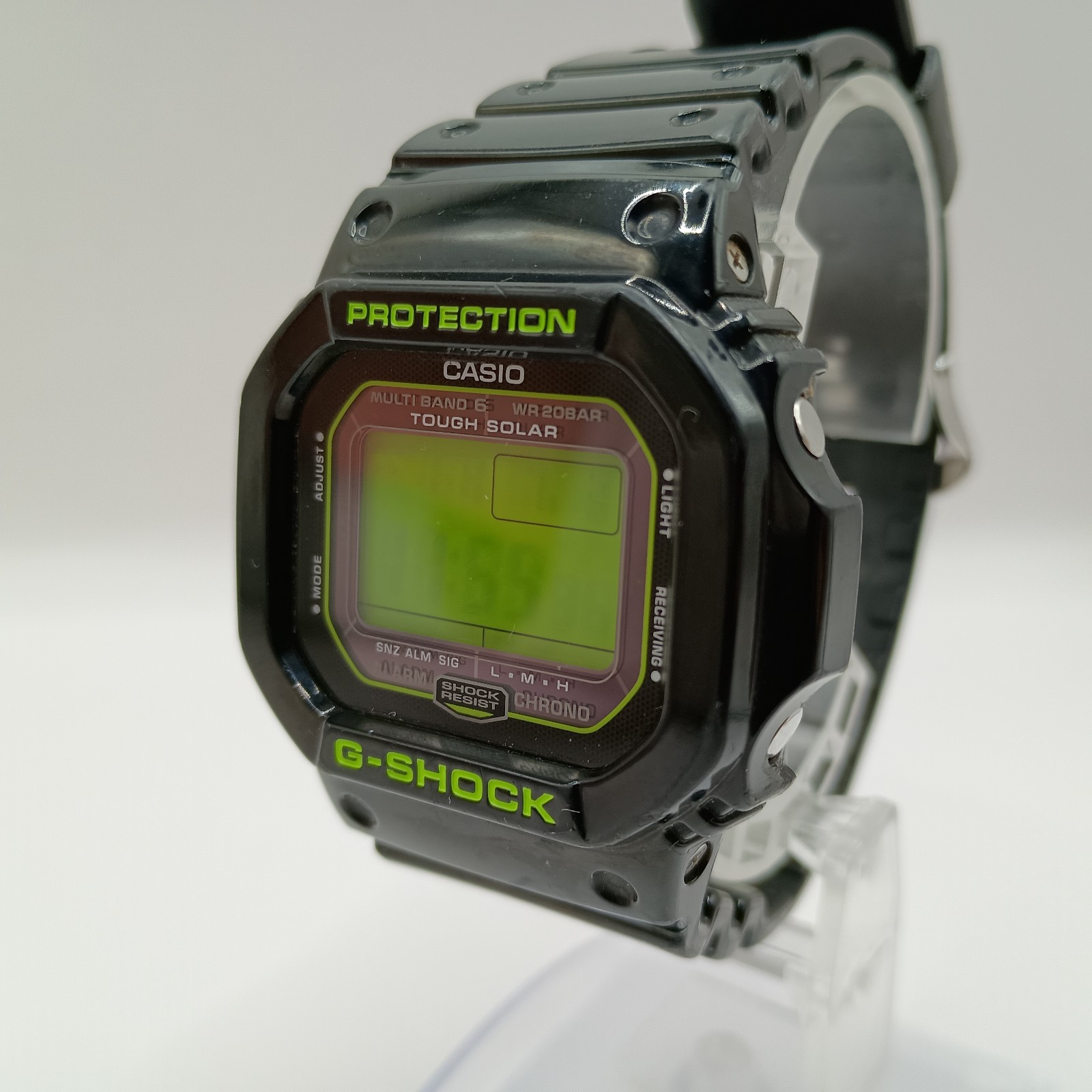 G-SHOCK GW-M5610B-1JF Tough Solar Radio-Controlled Black/Green Pre-owned Japan