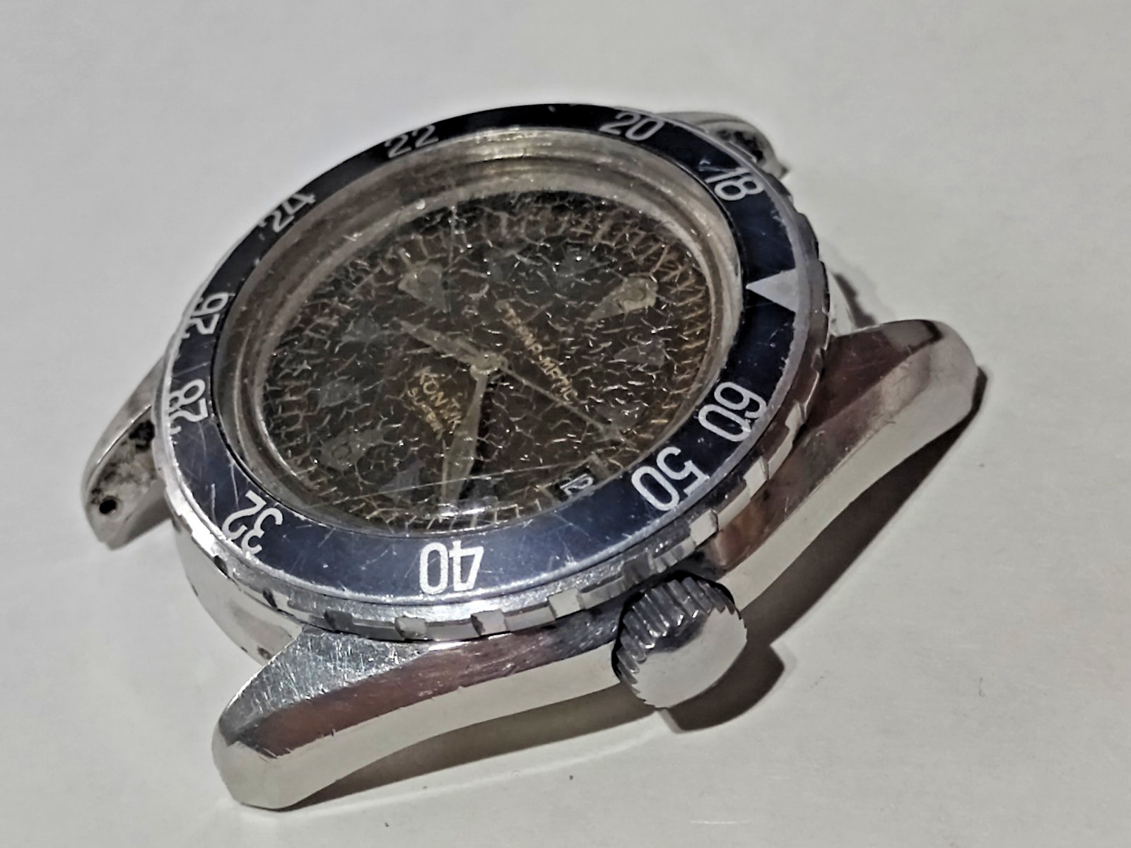 VINTAGE ETERNA MATIC KONTIKI SUPER TROPICAL ORIGINAL DIAL BEZEL 40MM CA 1960s
