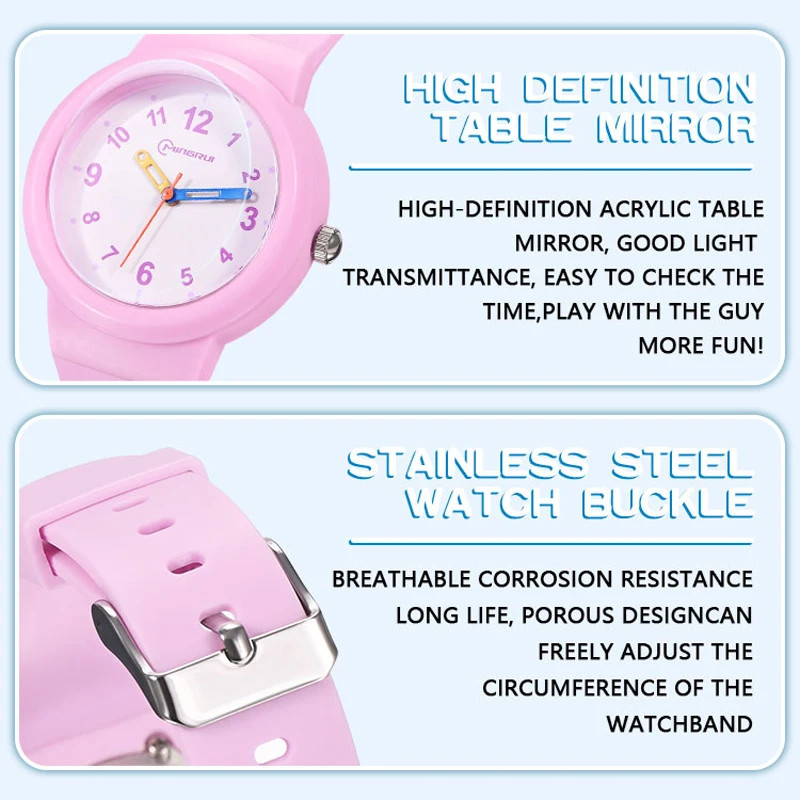 Children’s Quartz Watch 3-12 Years Simple Fashion Sports Waterproof High Quality