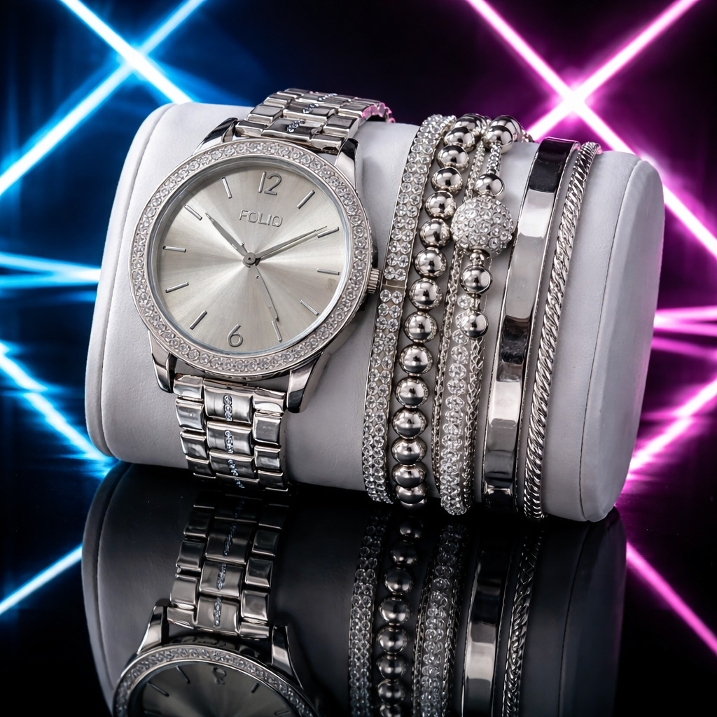 Folio Watch & Bracelet Set