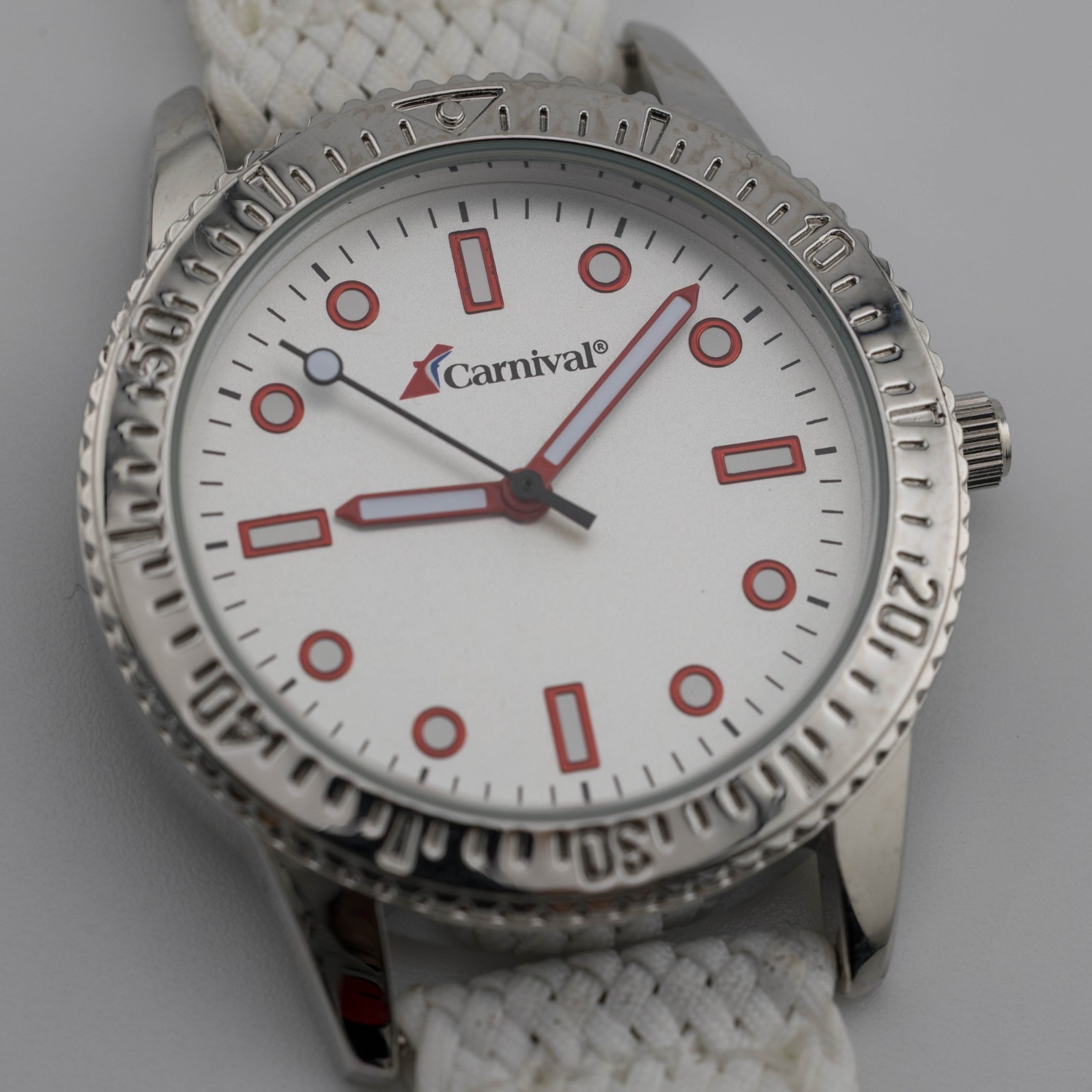 Carnival CL/2001SV White-Tone Band Quartz Analog Women’s Watch New Battery