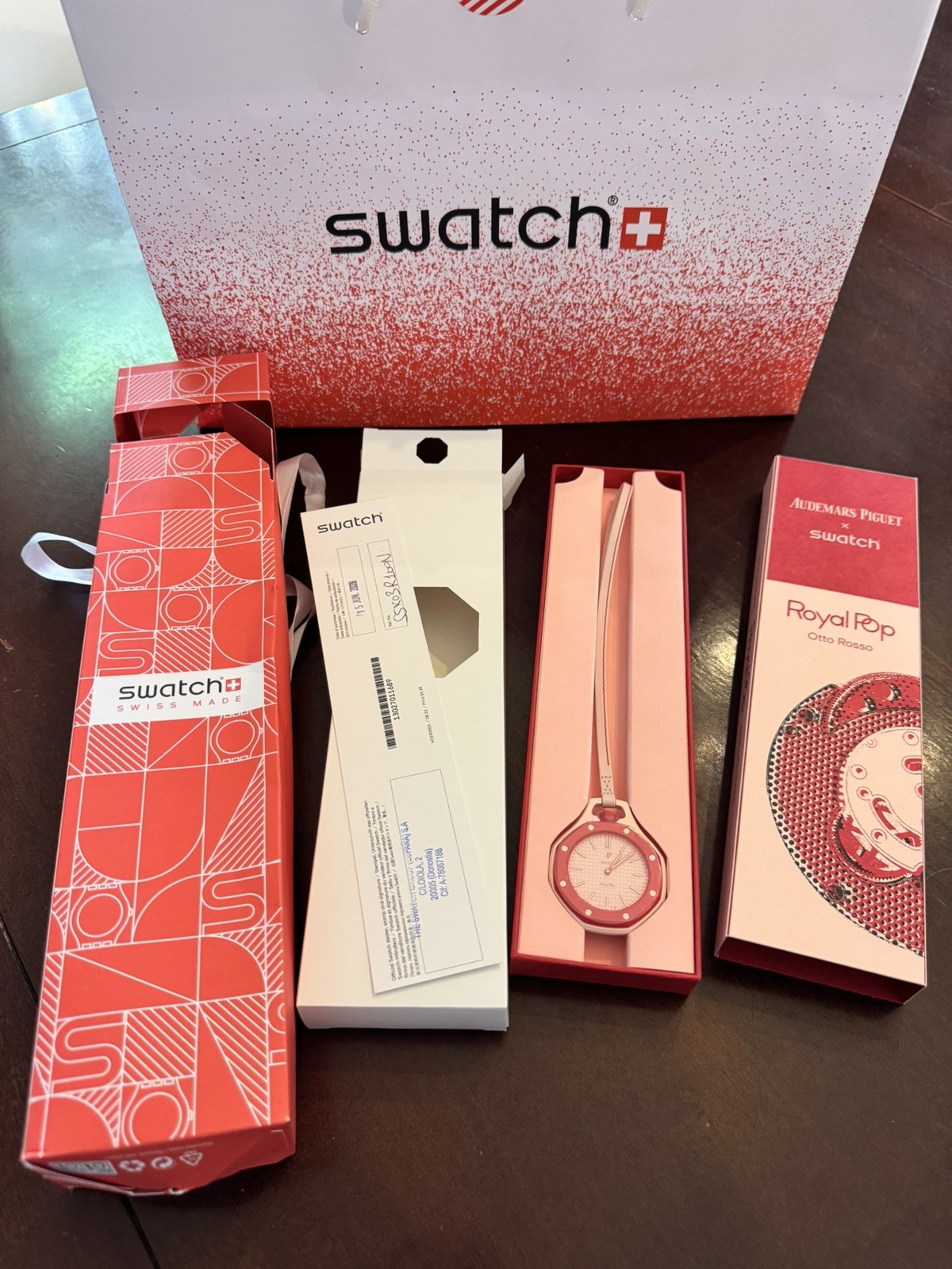 Swatch x AP Royal Pop OTTO ROSSO NEW With Warranty Card And All Packaging
