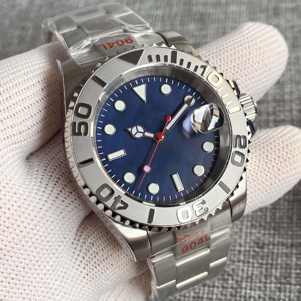 Tandorio 40mm Sapphire Glass 20ATM Water Ghost For NH35/PT5000 Men Diver watch