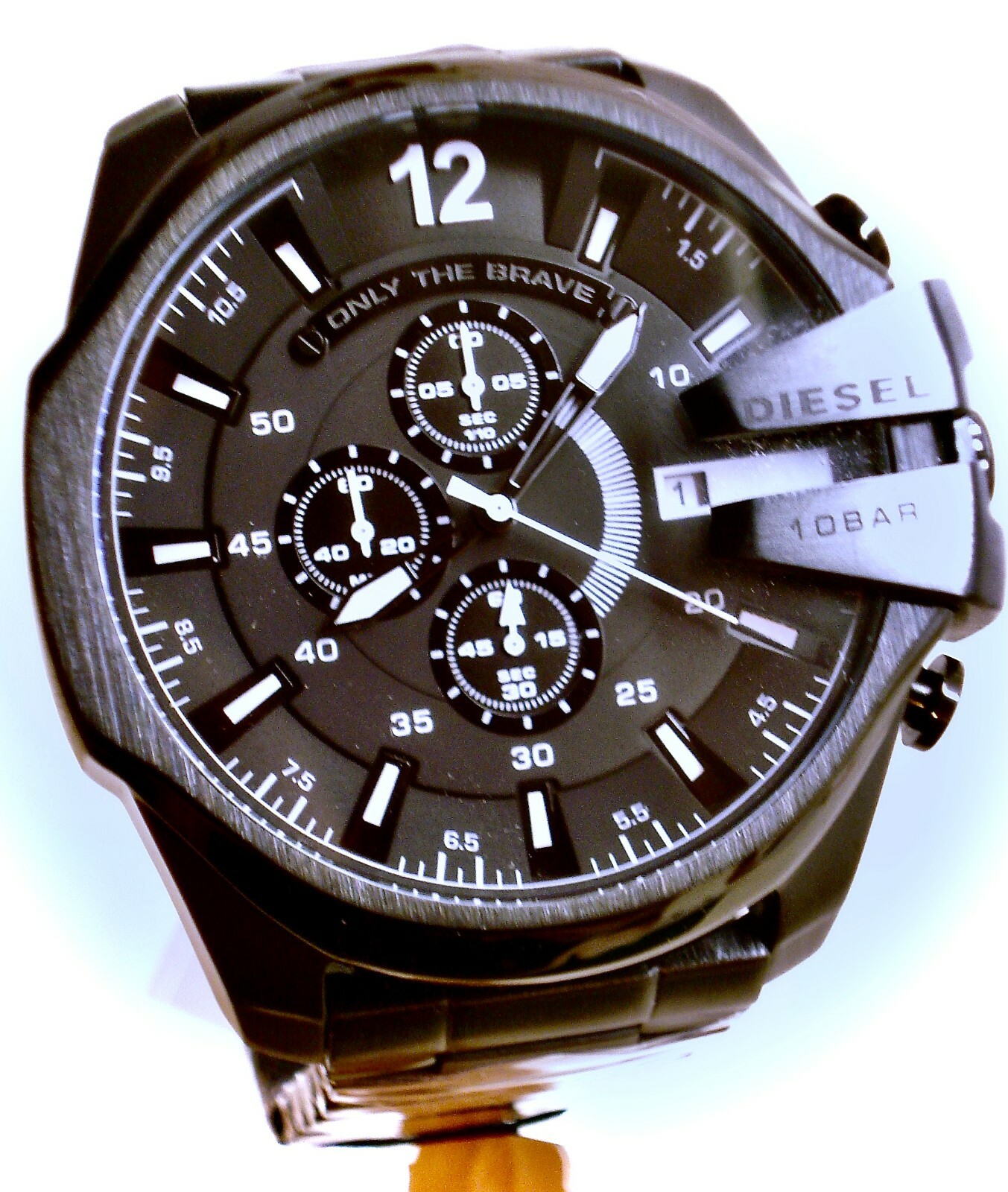 NEW Diesel Mega Chief DZ4283 Black Gunmetal Ion-Plated Men’s Watch /No box .