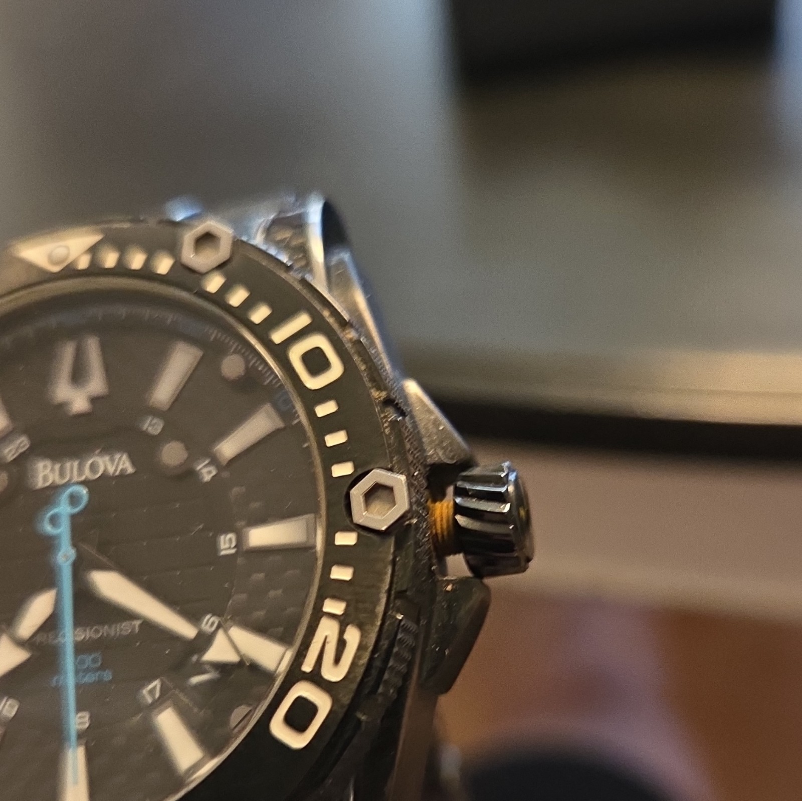 Bulova Precisionist Men’s 46mm Black SS 300m Quartz Date Watch w/Box Manual