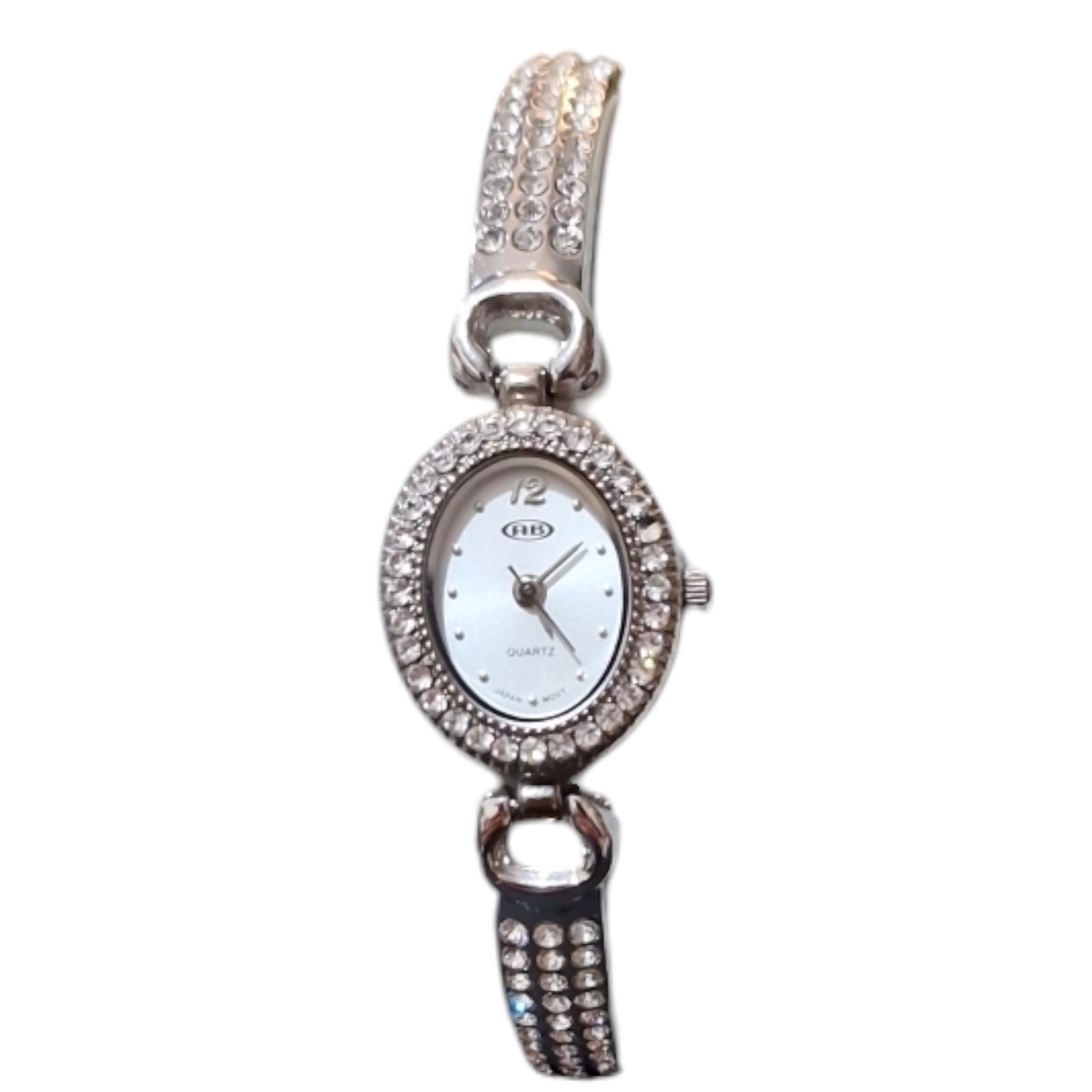 Beautiful Ladies AB 3104 Gem Set Strap & Bezel. Excellent Condition-New Battery