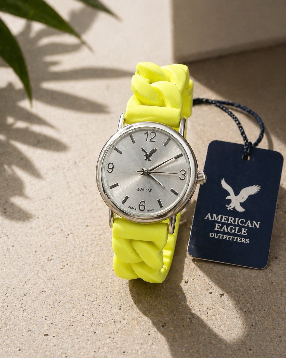 American Eagle Outfitters Unisex Watch Neon Yellow Silicone New With Tags