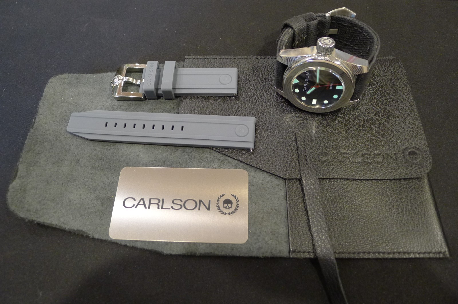 CARLSON RONIN 500M DAMASCUS STEEL DIVER SWISS ETA 2824 47MM VDB KAVENTSMANN
